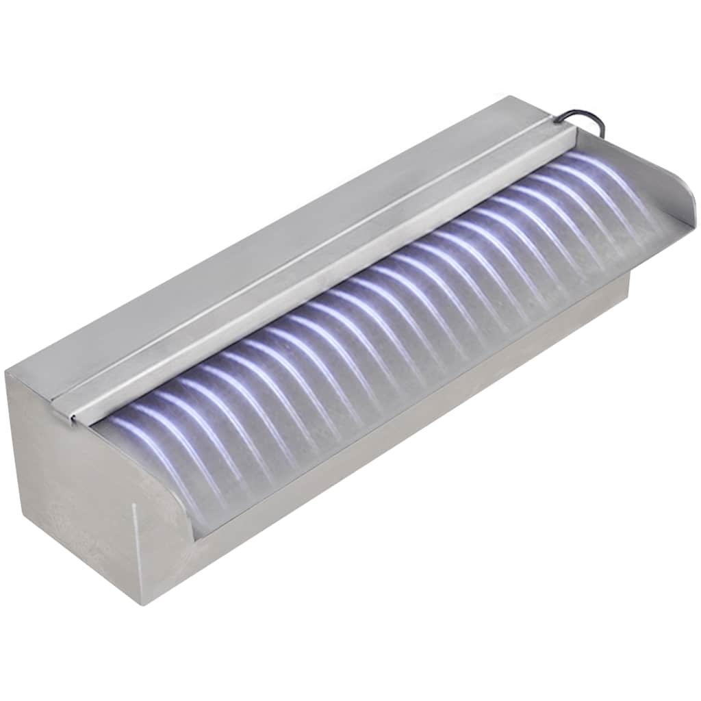 vidaXL Fontanna/wodospad do basenu, 30 cm, z oświetleniem LED