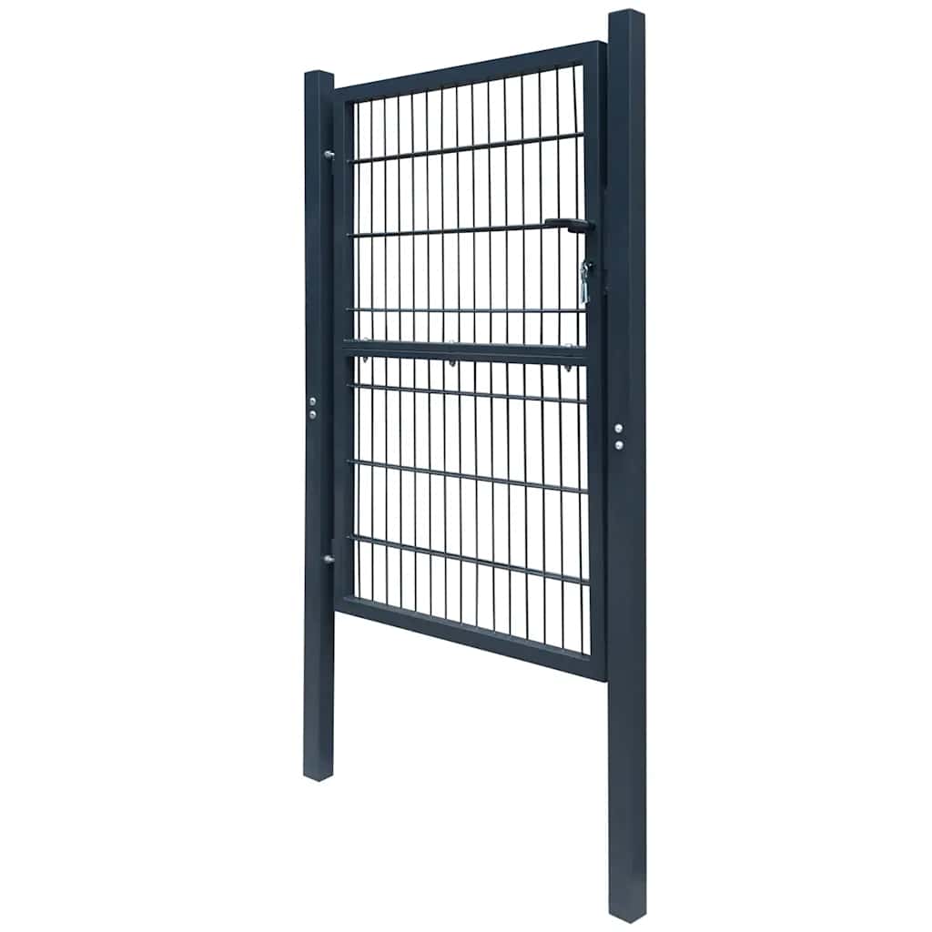 vidaXL Brama ogrodzeniowa 2D (pojedyncza) antracytowo-szara 100x180 cm