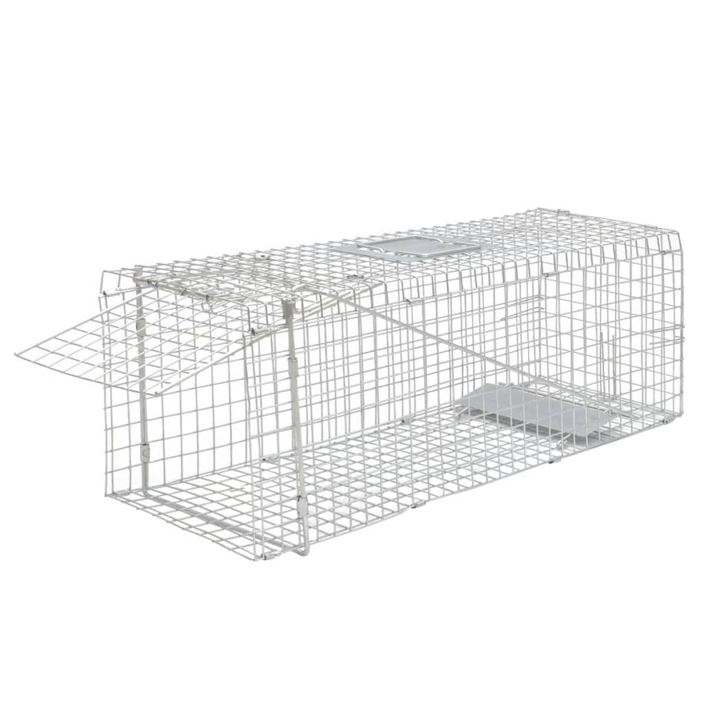 vidaXL Ocynkowana pułapka żywołowna 80 cm