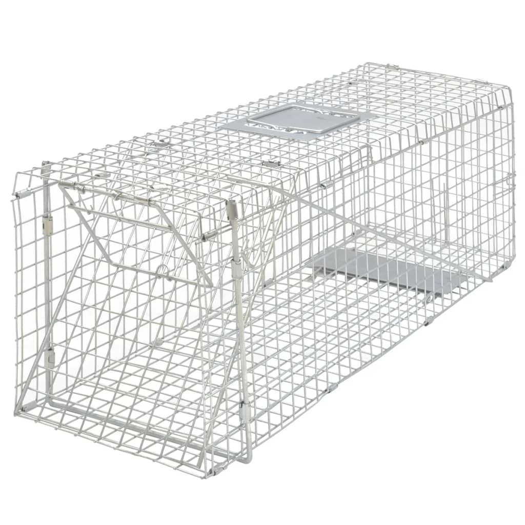vidaXL Ocynkowana pułapka żywołowna 80 cm