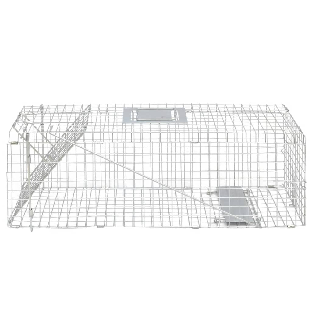vidaXL Ocynkowana pułapka żywołowna 80 cm