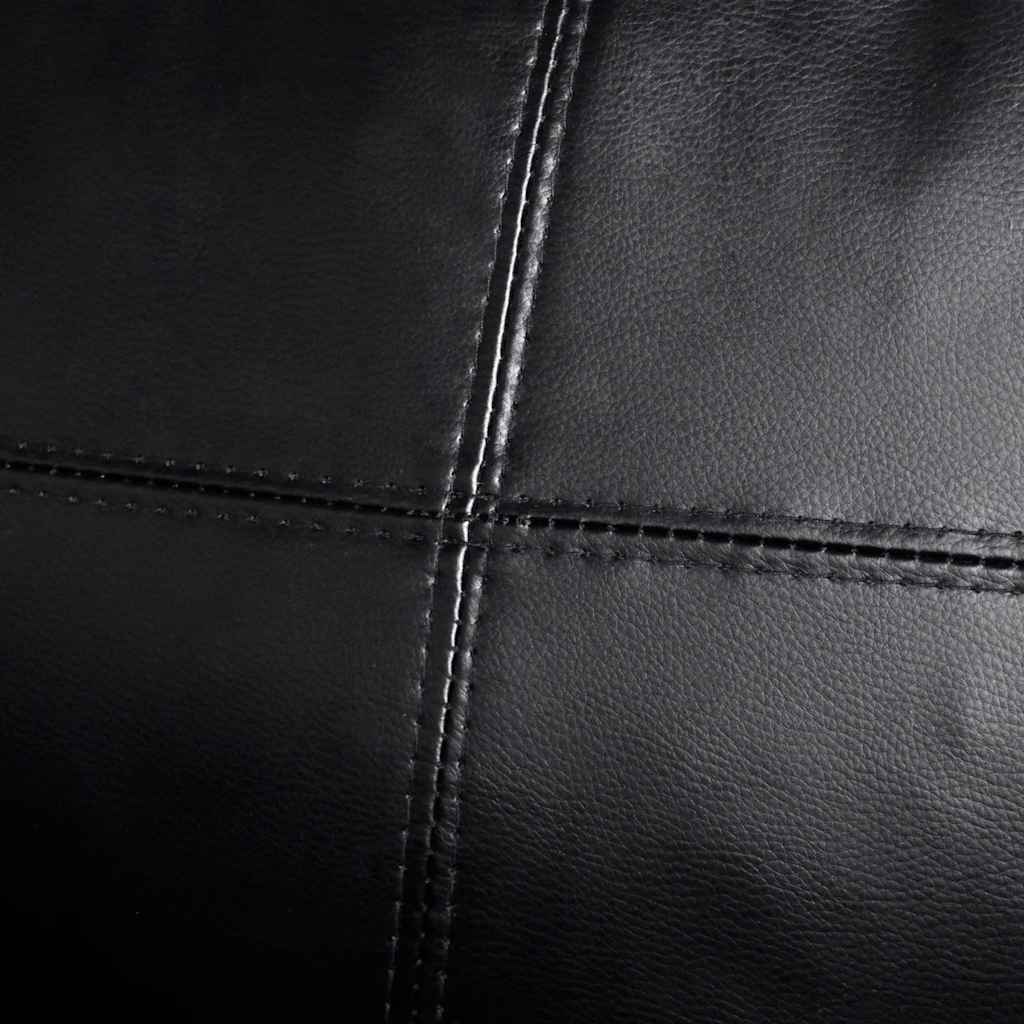vidaXL Sofa 3-osobowa, skóra syntetyczna, czarna