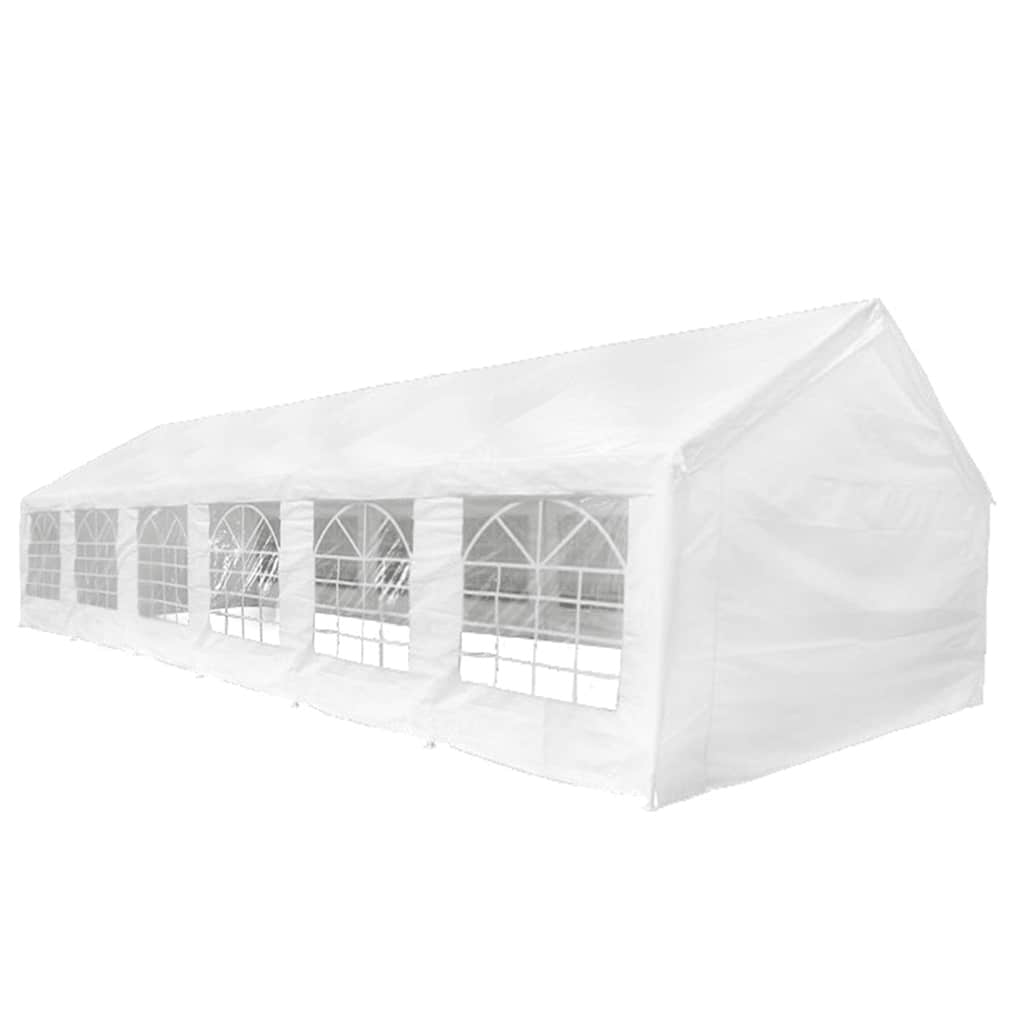 vidaXL Biały namiot imprezowy, 12 x 6 m
