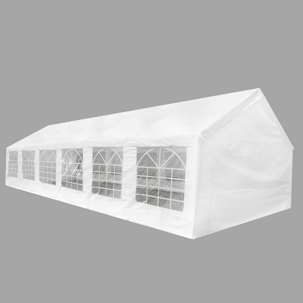 vidaXL Biały namiot imprezowy, 12 x 6 m