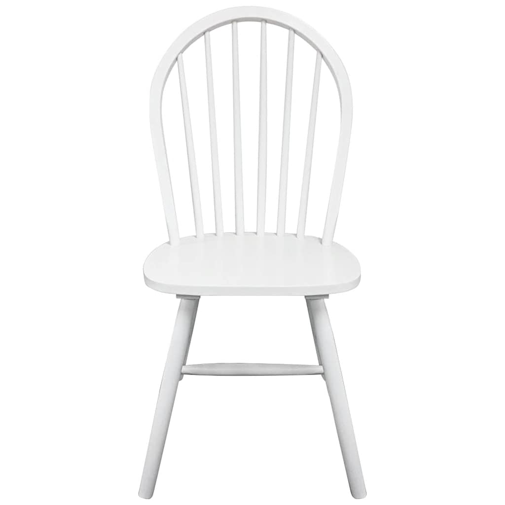 vidaXL Krzesła jadalniane, 4 szt., białe, lite drewno kauczukowca