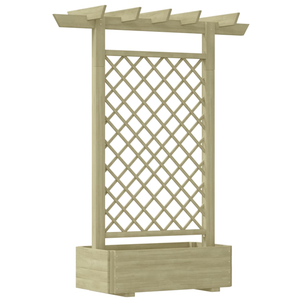 vidaXL Pergola z donicą, 162 x 56 x 204 cm, drewno