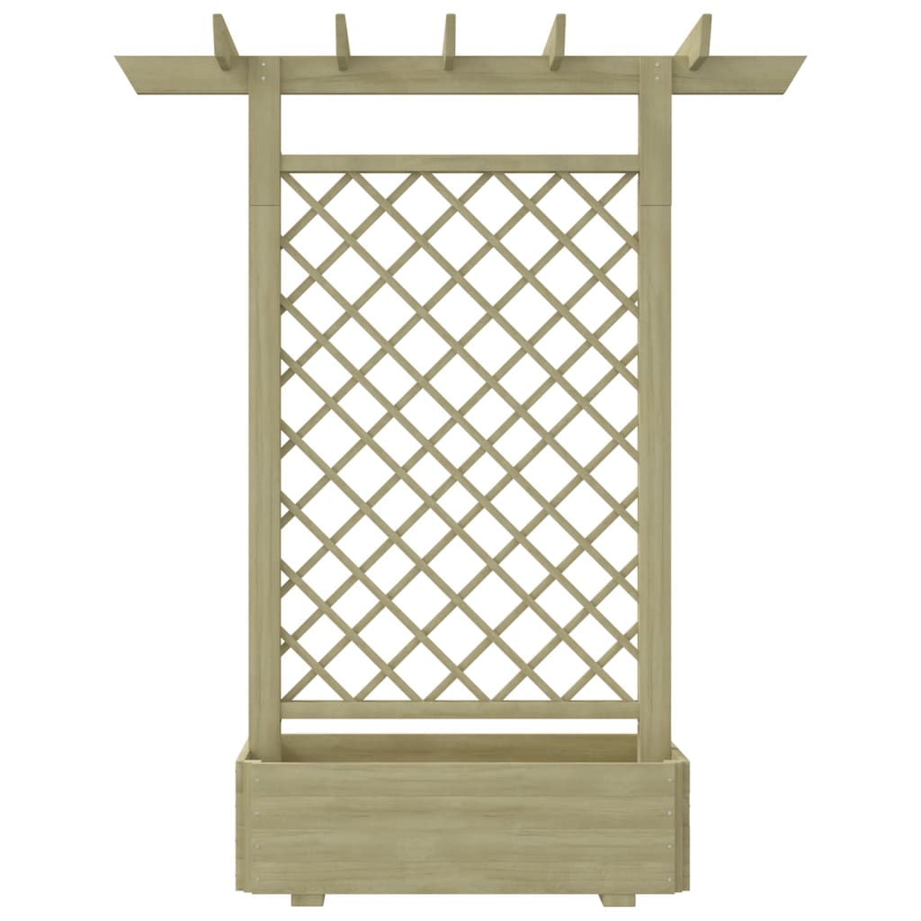 vidaXL Pergola z donicą, 162 x 56 x 204 cm, drewno