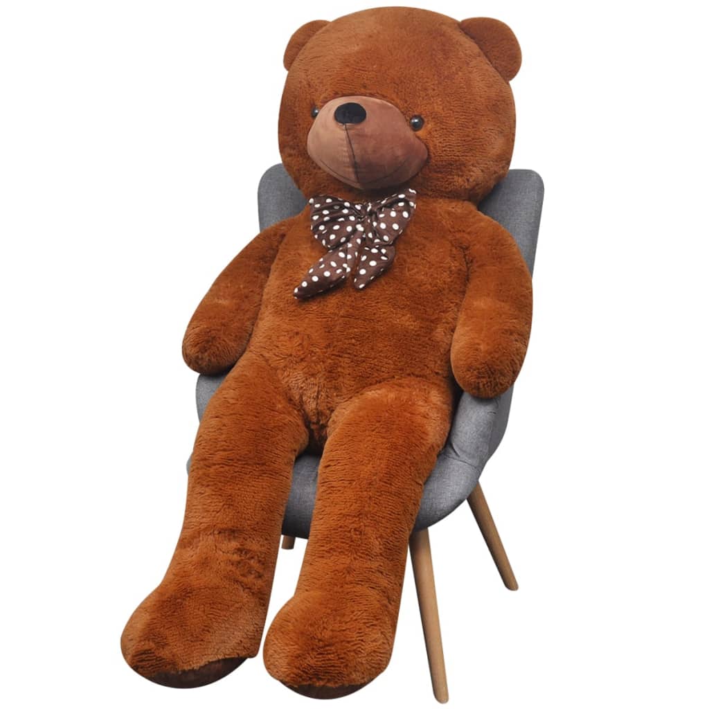 vidaXL Miękki, pluszowy miś, brązowy, XXL, 85 cm