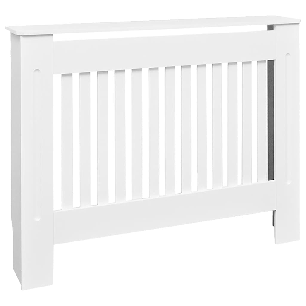 vidaXL Biała osłona na kaloryfer, płyta materiał drewnopochodny, 112 cm