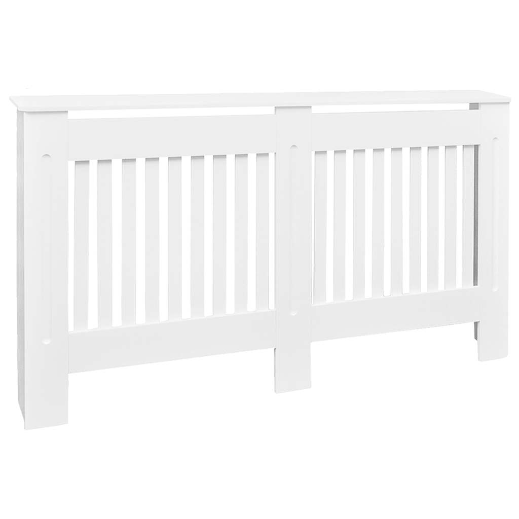 vidaXL Biała osłona na kaloryfer, płyta materiał drewnopochodny, 152 cm