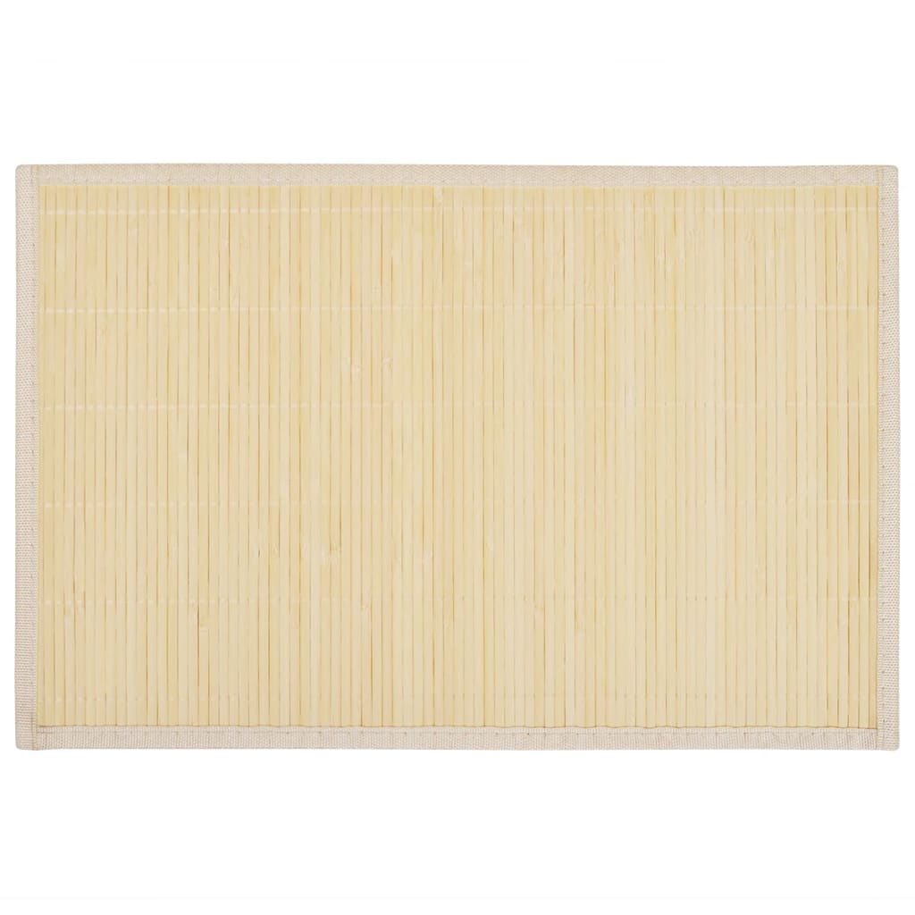 vidaXL Bambusowe podkładki pod talerze, 6 szt., 30 x 45 cm, naturalne