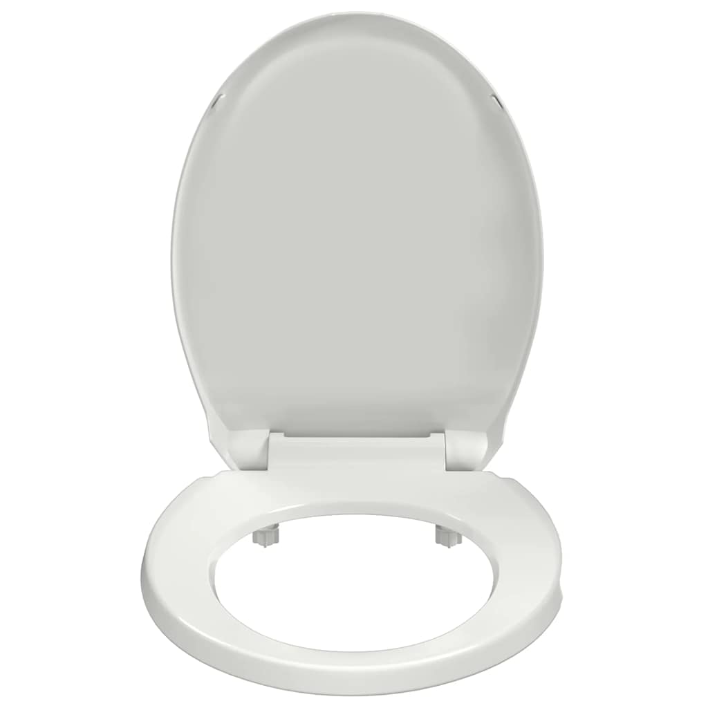 vidaXL Owalna deska sedesowa z cichym zamykaniem, biała