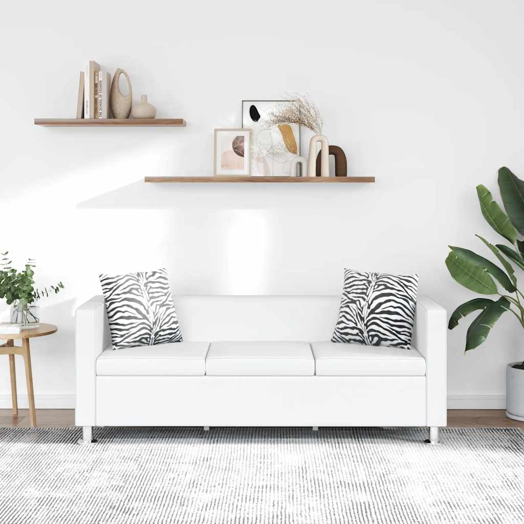 vidaXL Sofa 3-osobowa ze skóry syntetycznej, biała