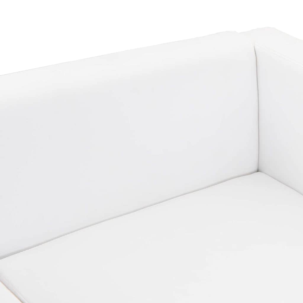 vidaXL Sofa 2-osobowa ze skóry syntetycznej, biała