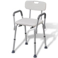 vidaXL Krzesło pod prysznic z aluminium, białe