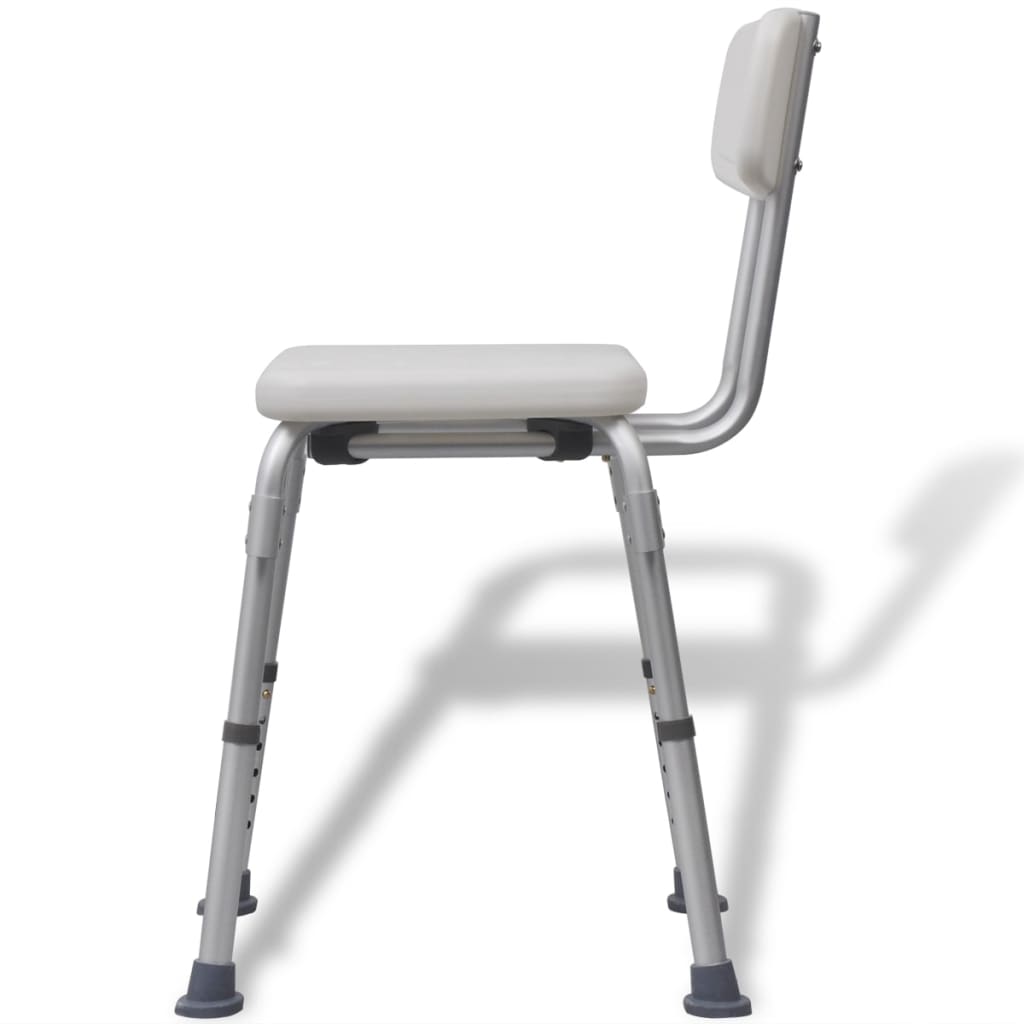 vidaXL Krzesło pod prysznic z aluminium, białe