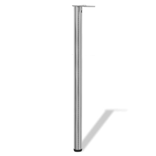 4 Nogi do stołu z regulacją wysokości 1100 mm szczotkowany nikiel