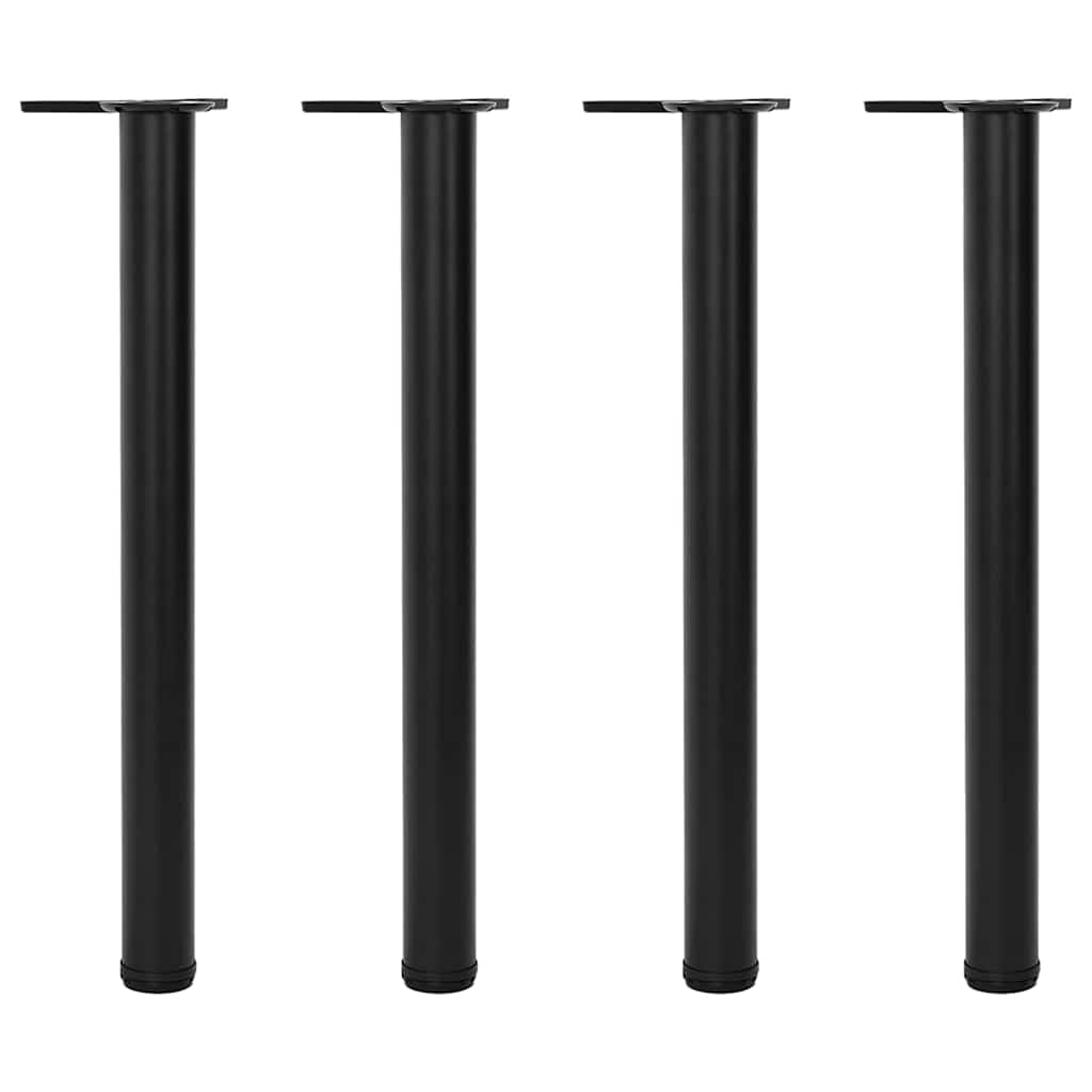 4 Nogi do stołu z regulacją wysokości Czarne 710 mm