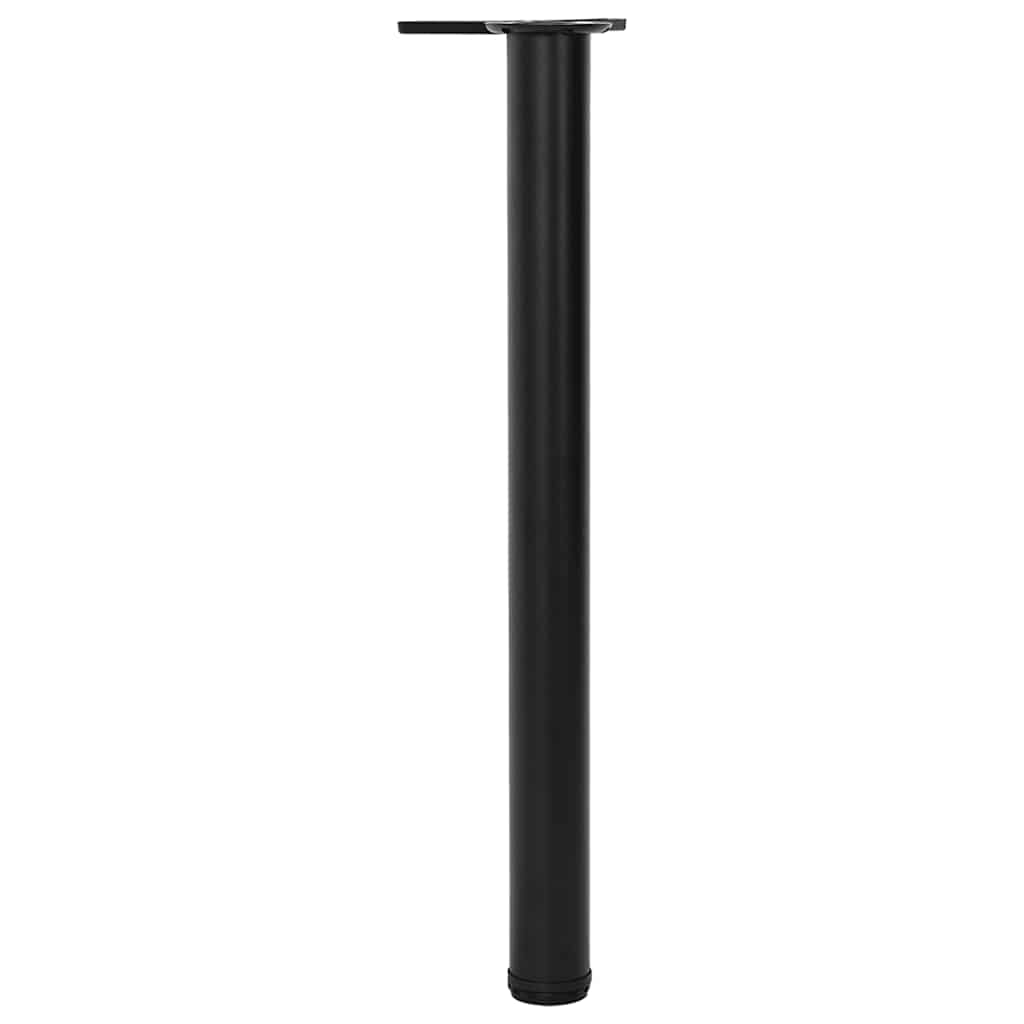 4 Nogi do stołu z regulacją wysokości Czarne 710 mm