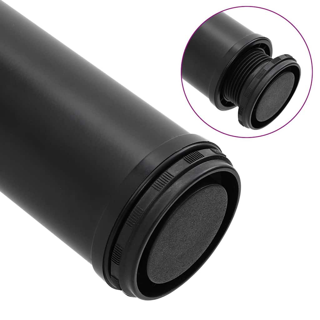 4 Nogi do stołu z regulacją wysokości Czarne 710 mm