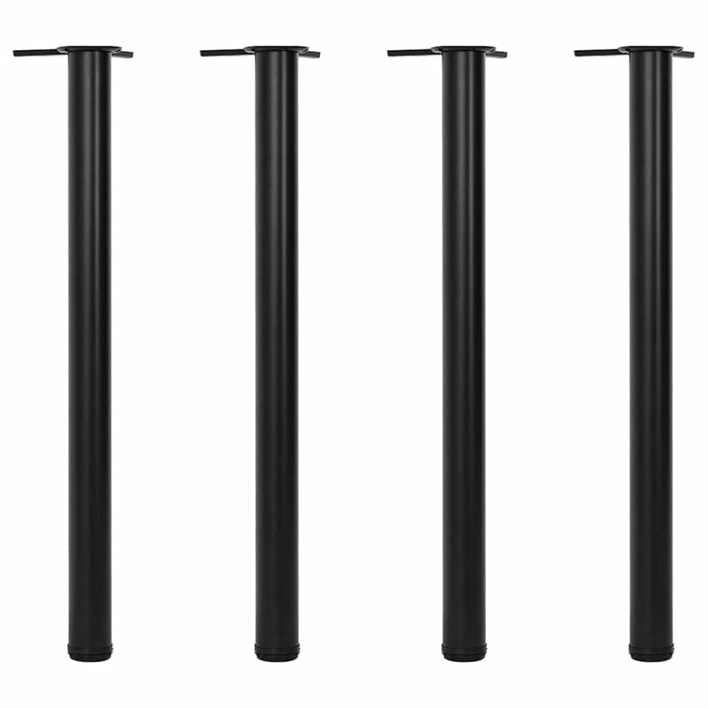 4 Nogi do stołu z regulacją wysokości Czarne 870 mm