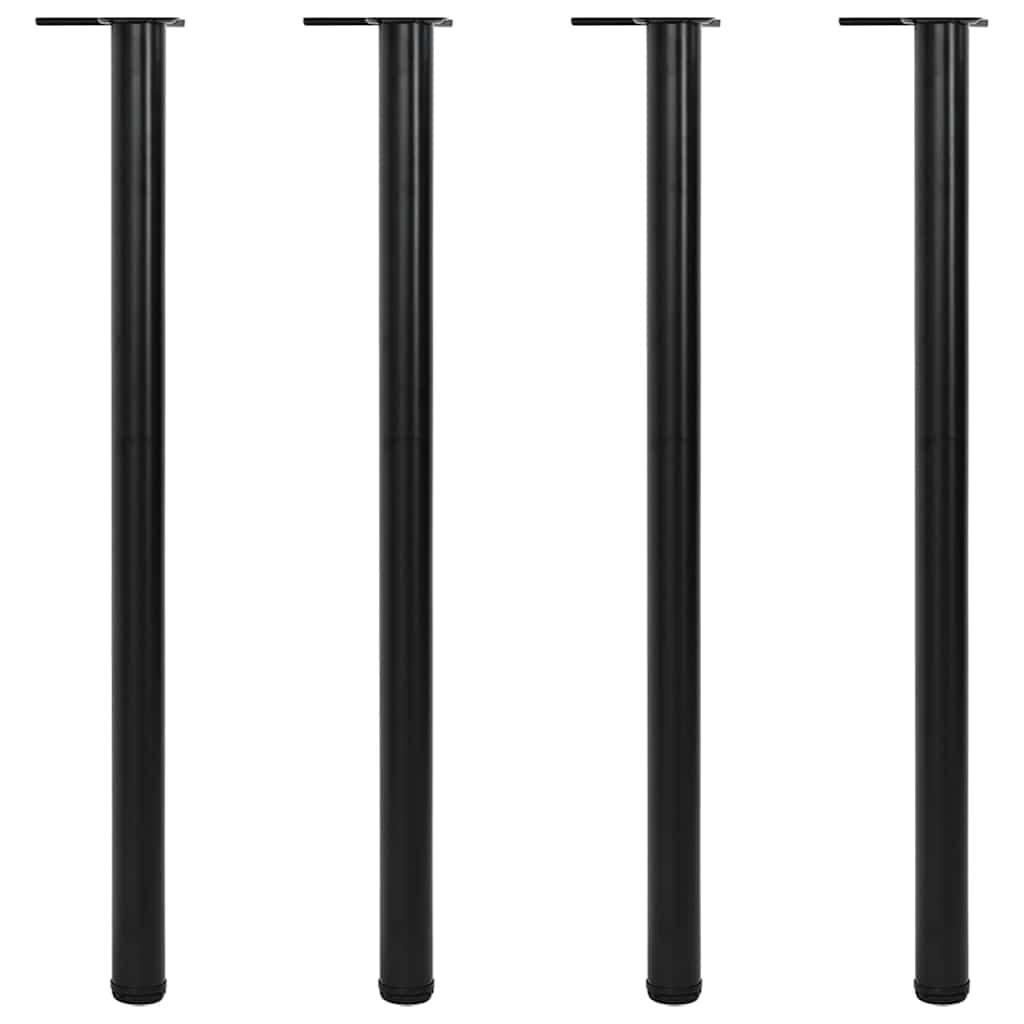 4 Nogi do stołu z regulacją wysokości Czarne 1100 mm