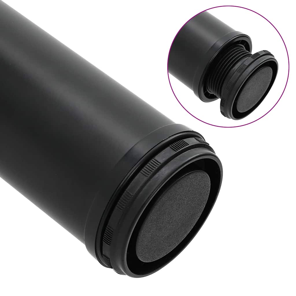 4 Nogi do stołu z regulacją wysokości Czarne 1100 mm