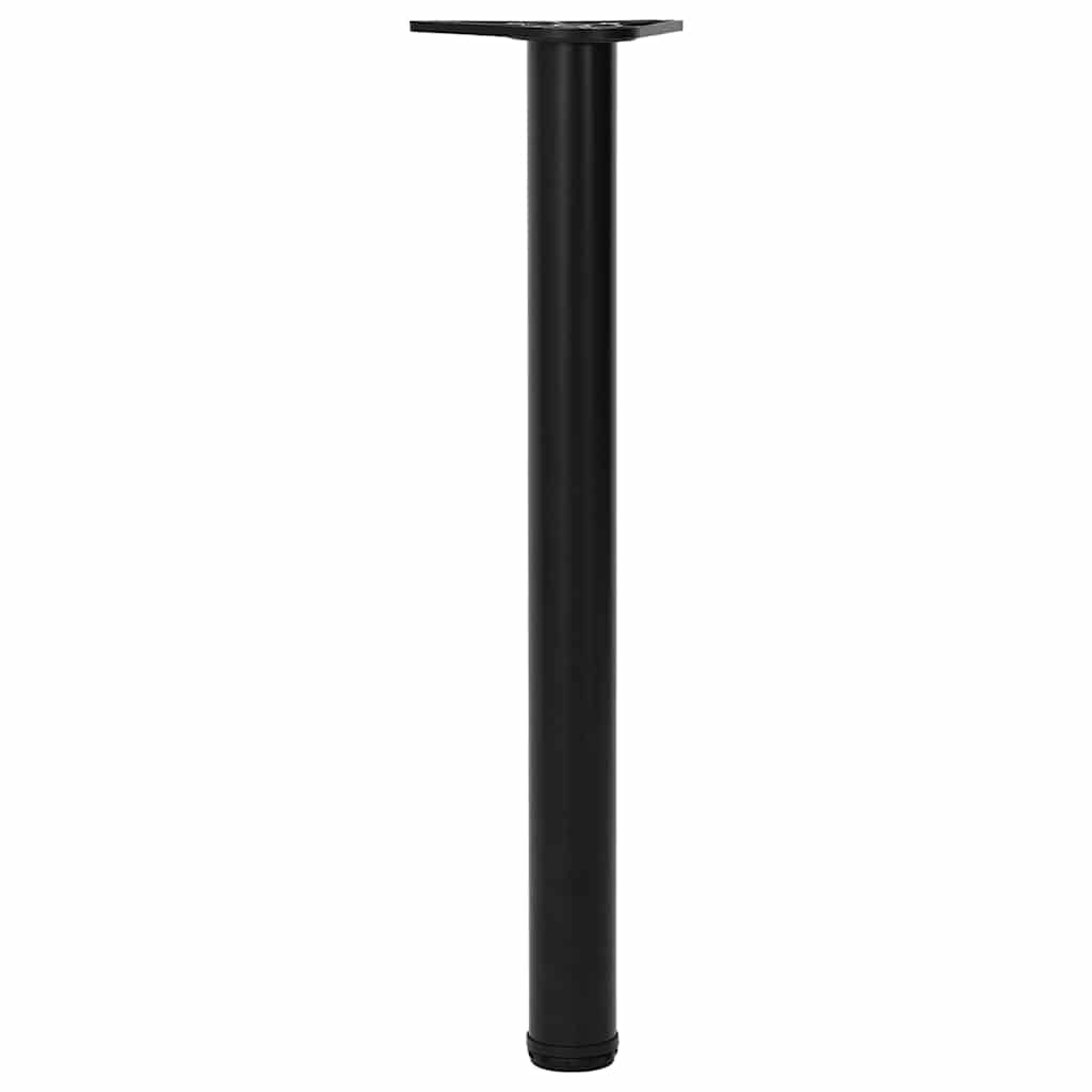 4 Nogi do stołu z regulacją wysokości Czarne 710 mm