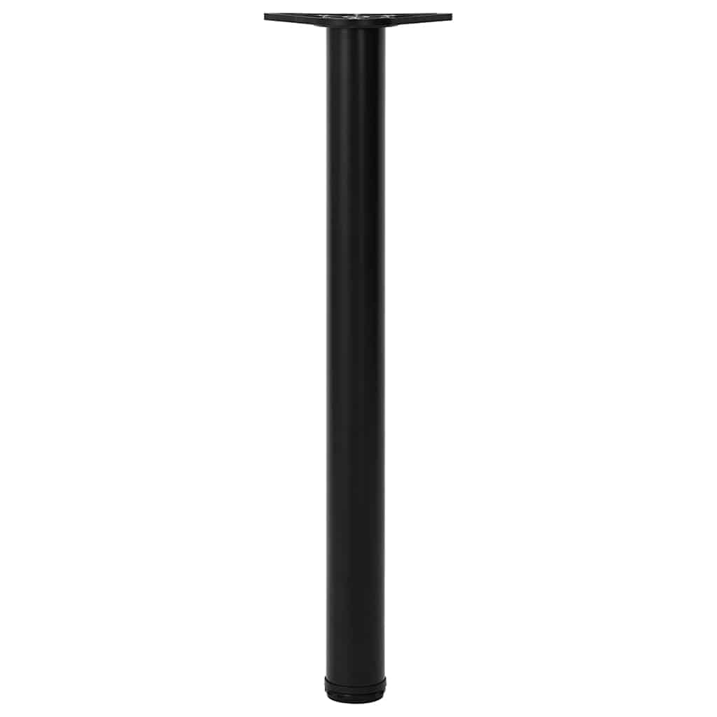 4 Nogi do stołu z regulacją wysokości Czarne 710 mm