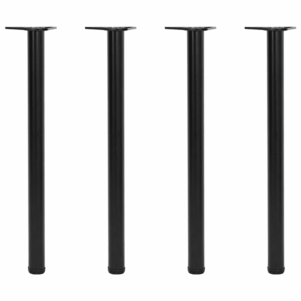 4 Nogi do stołu z regulacją wysokości Czarne 870 mm