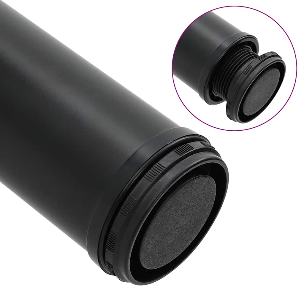 4 Nogi do stołu z regulacją wysokości Czarne 1100 mm