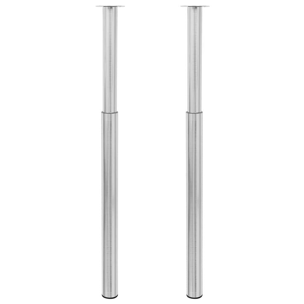 2 teleskopowe nogi do stołu Stal nierdzewna 710 mm-1100 mm