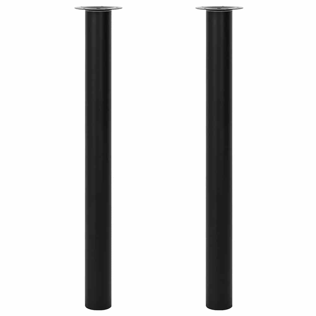 vidaXL Teleskopowe nogi stołowe, 2 szt., czarne, 710 mm-1100 mm