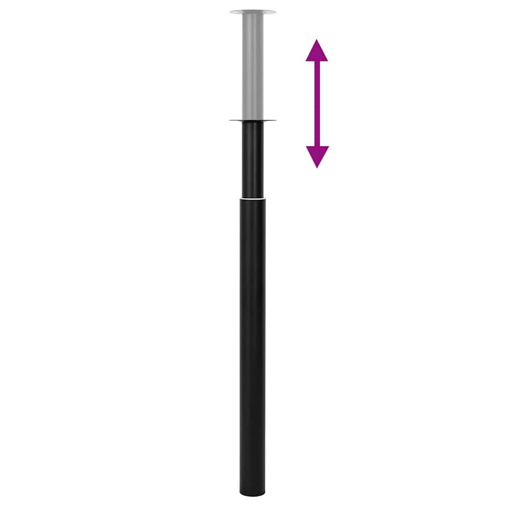 vidaXL Teleskopowe nogi stołowe, 2 szt., czarne, 710 mm-1100 mm