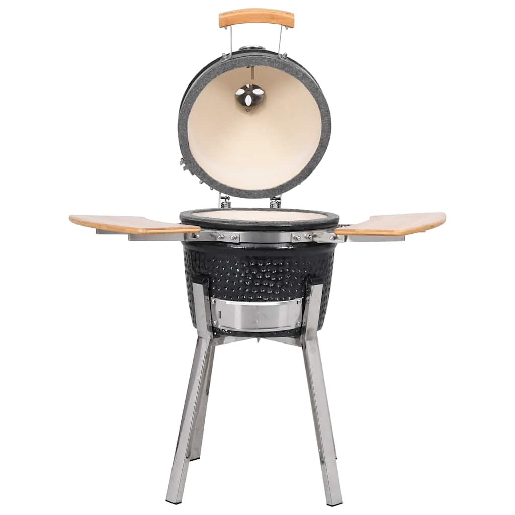 vidaXL Ceramiczny grill Kamado z wędzarnią, 33 cm