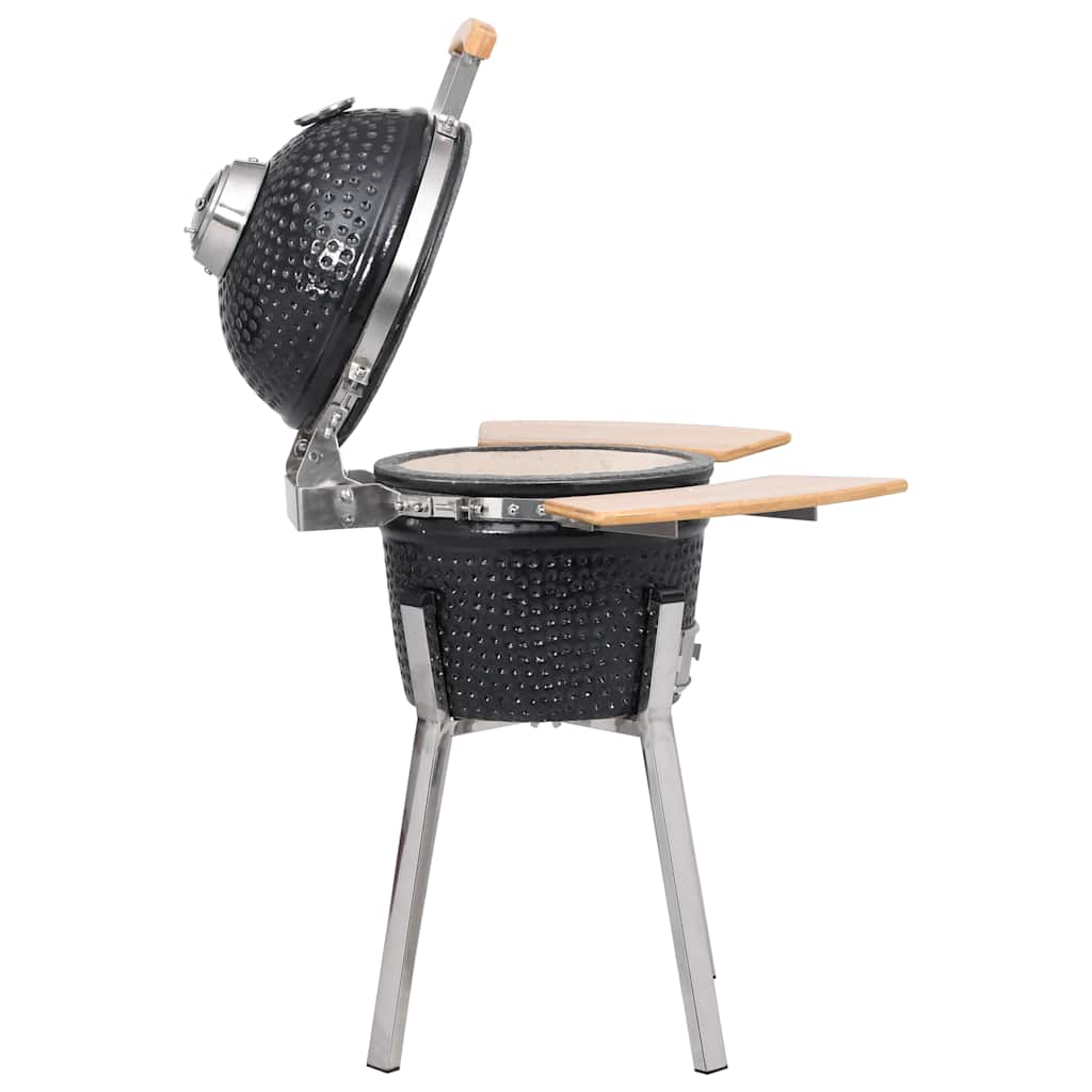 vidaXL Ceramiczny grill Kamado z wędzarnią, 33 cm