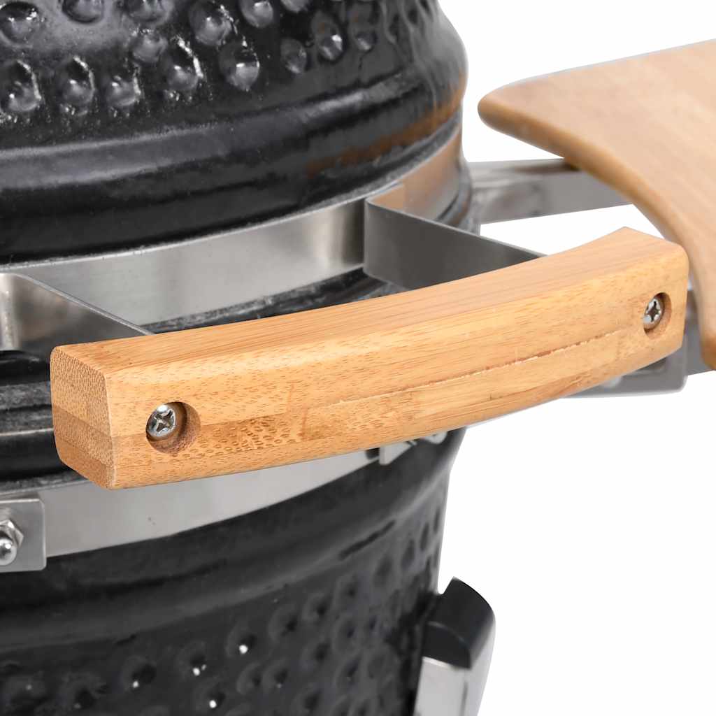 vidaXL Ceramiczny grill Kamado z wędzarnią, 33 cm