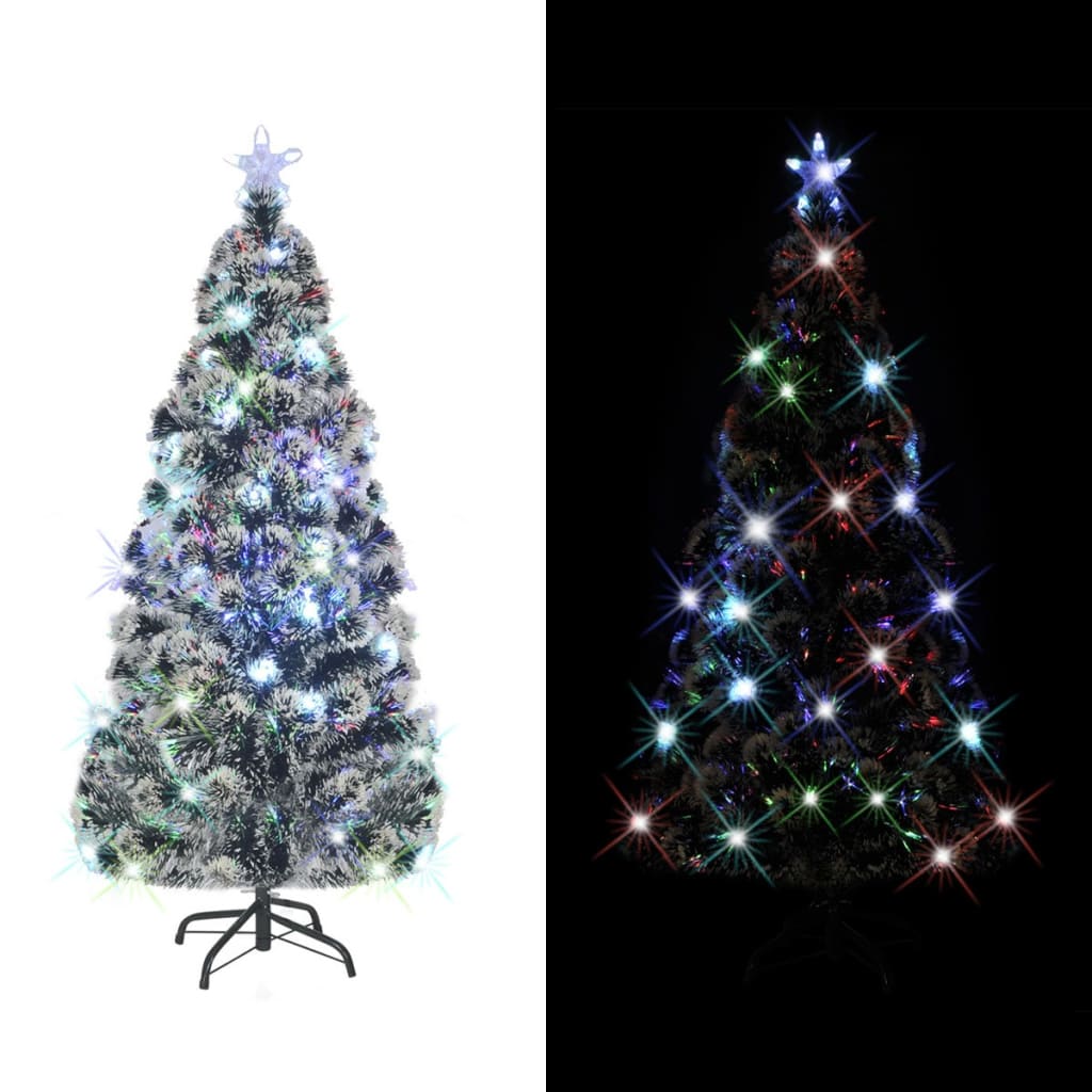 vidaXL Sztuczna choinka z LED i stojakiem 180 cm, włókno optyczne