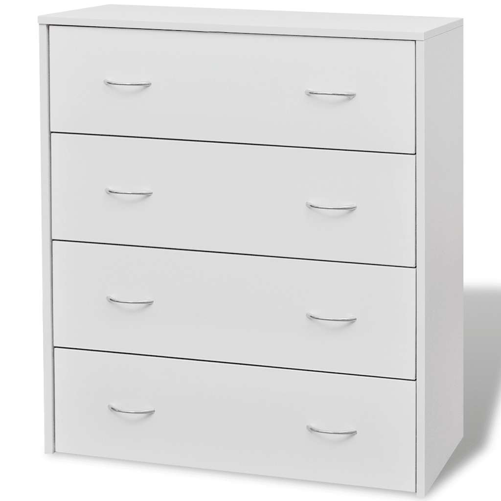 vidaXL Komoda z 4 szufladami, 60 x 30,5 x 71 cm, biała