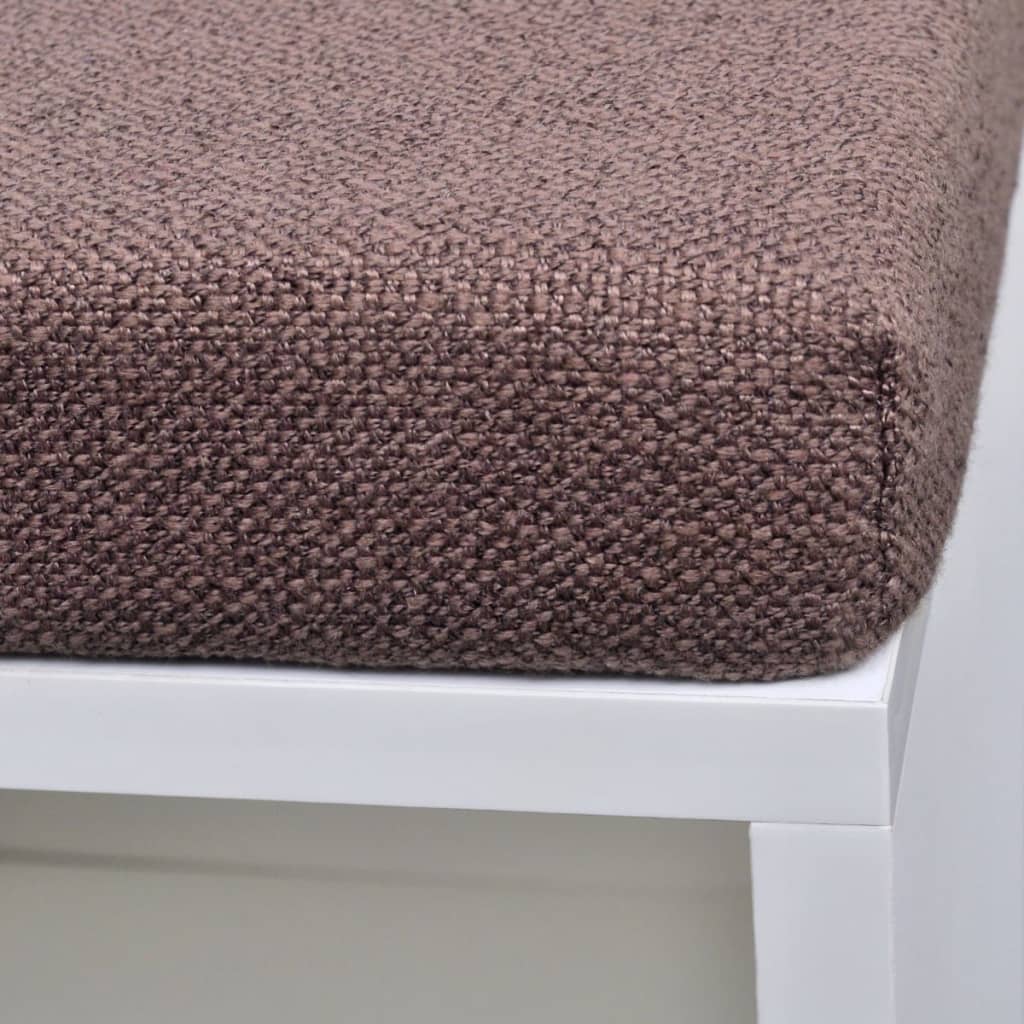 vidaXL Ławka z półką na buty, 10 przegródek, biała