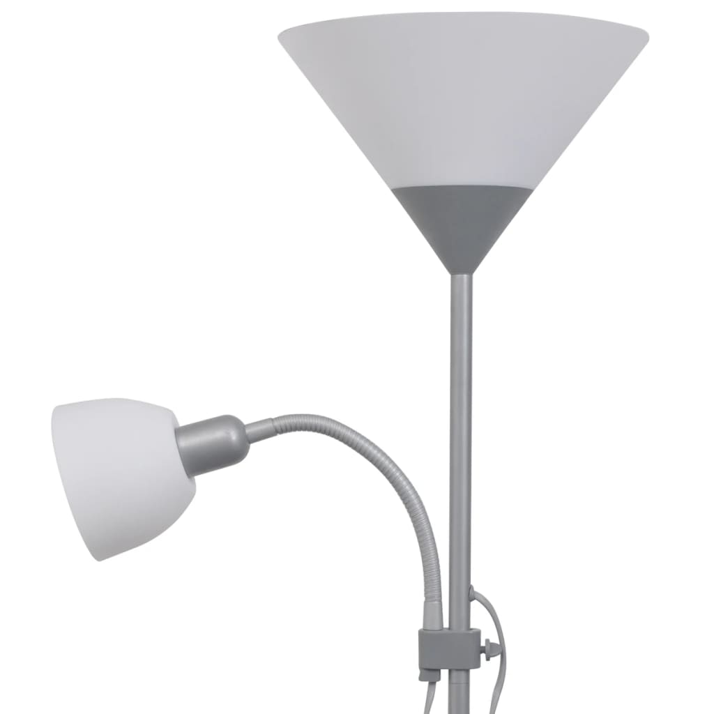 vidaXL Lampa podłogowa, szara