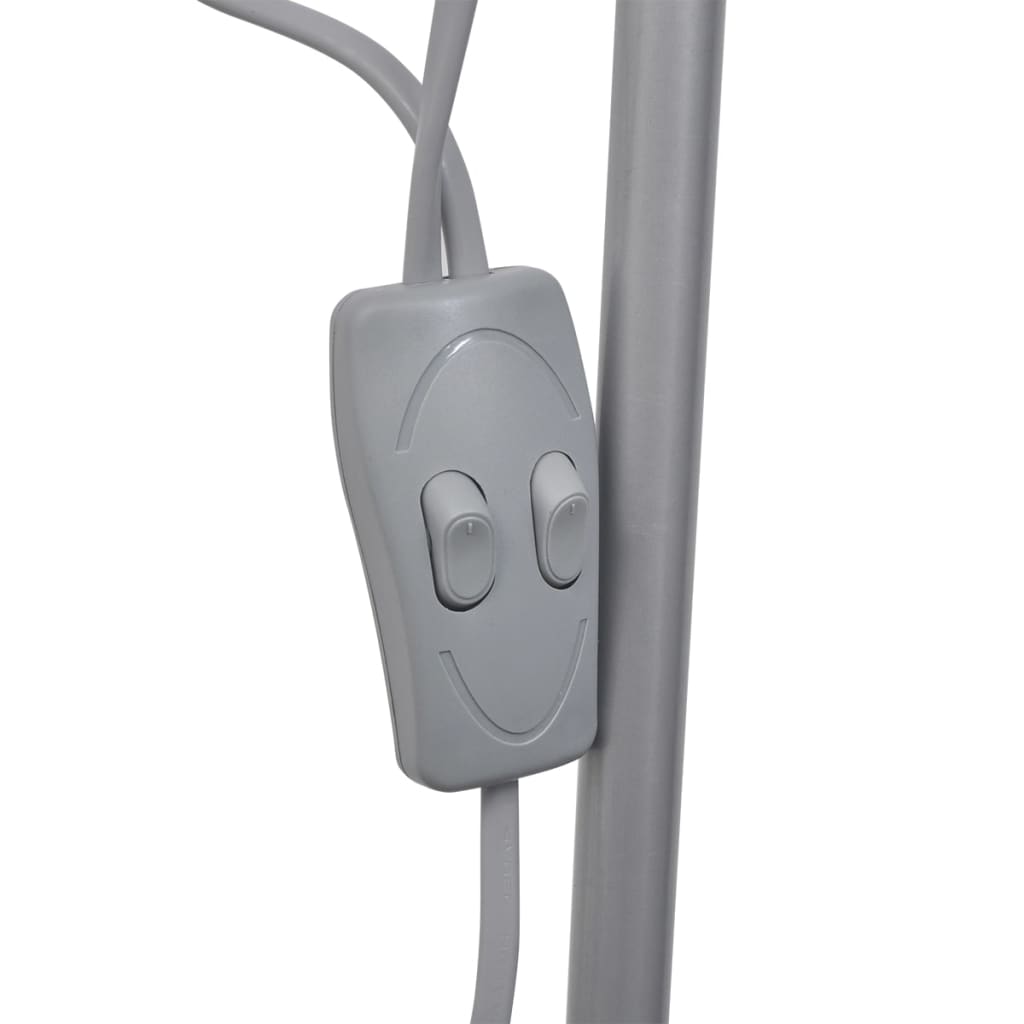 vidaXL Lampa podłogowa, szara