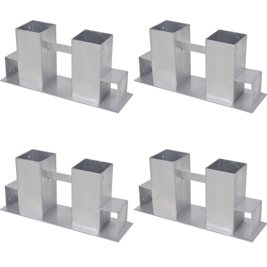 vidaXL | Pomoc w układaniu drewna kominkowego | 4 pcs 34 x 10 x 15 cm Stal