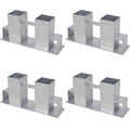 vidaXL | Pomoc w układaniu drewna kominkowego | 4 pcs 34 x 10 x 15 cm Stal