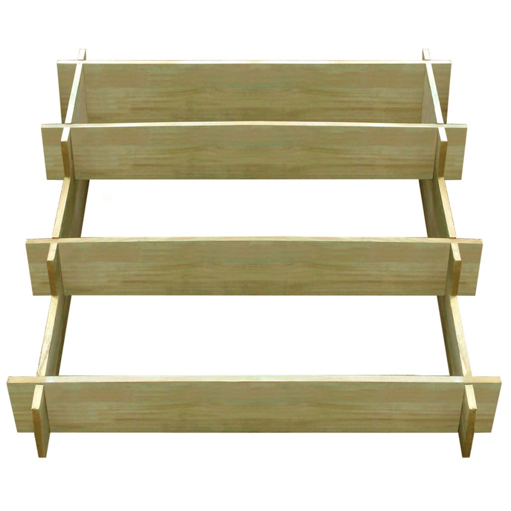 vidaXL Donica 3 poziomowa, 90 x 90 x 35 cm, impregnowane drewno