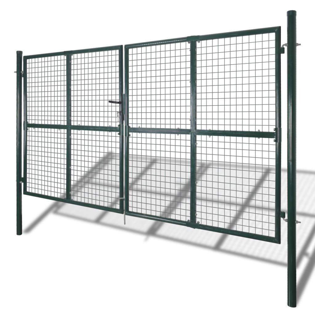 vidaXL Brama ogrodzeniowa Double Door 300x150 cm, stal malowana proszkowo