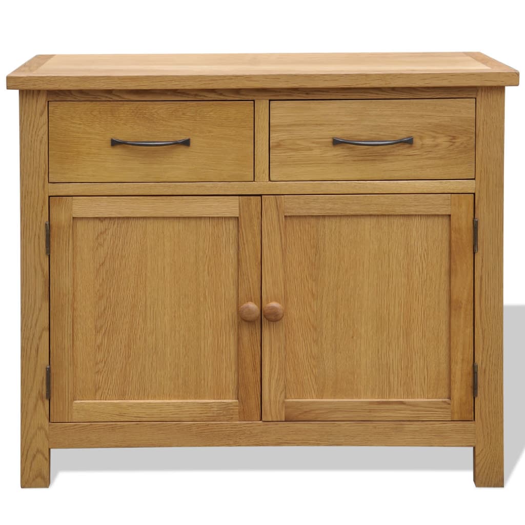 vidaXL Szafka, 90 x 33,5 x 83 cm, lite drewno dębowe