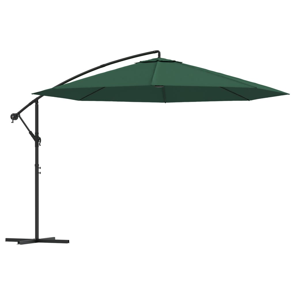 vidaXL Parasol na wysięgniku 3,5 m, zielony