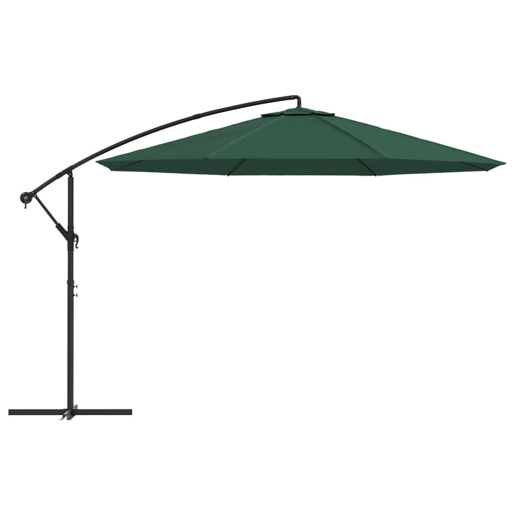 vidaXL Parasol na wysięgniku 3,5 m, zielony