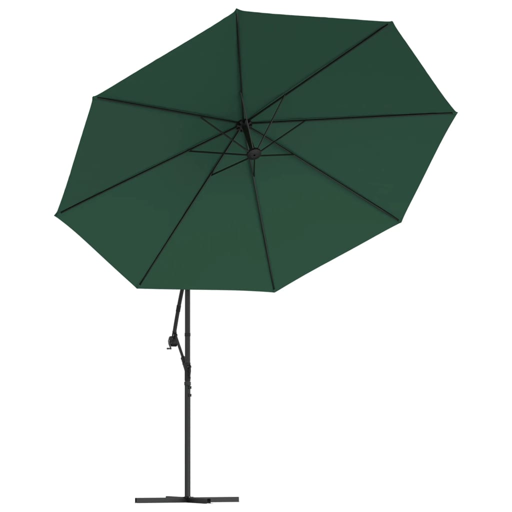 vidaXL Parasol na wysięgniku 3,5 m, zielony